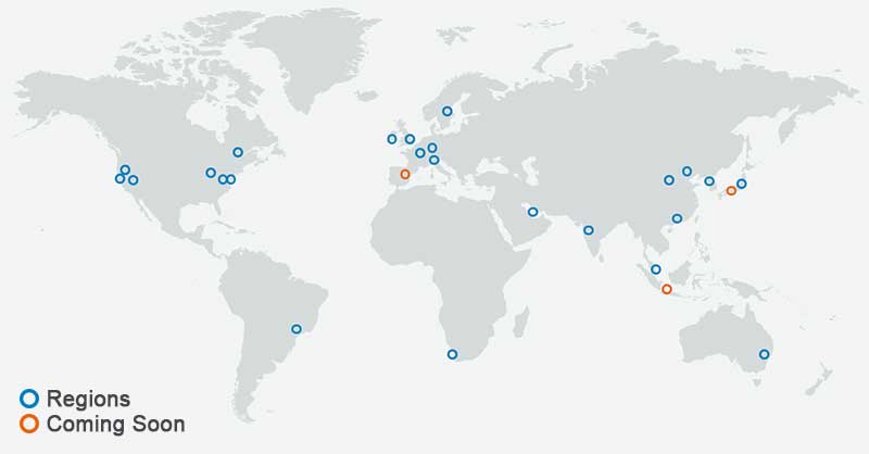 Amazon Web Services (AWS) Data Center Locations - Amazon Cloud ...