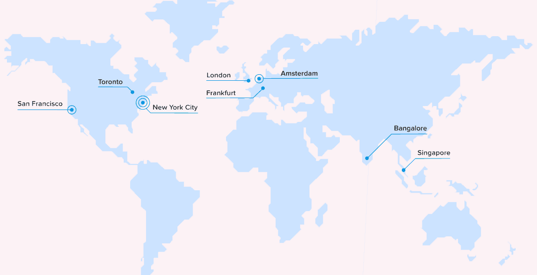 DigitalOcean data center location map